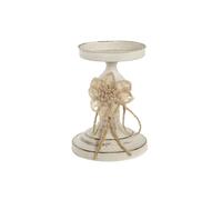 Portacandele DKD Home Decor 13 x 13 x 17,5 cm Metallo Bianco