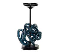Portacandele DKD Home Decor Azzurro Metallo Cristallo 13 x 13 x 25 cm
