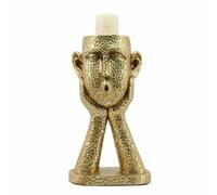 Portacandele DKD Home Decor Dorato Resina 18 x 13,5 x 31,5 cm