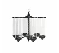Portacandele DKD Home Decor S3026343 Cristallo Nero Metallo (53 x 53 x 52 cm)
