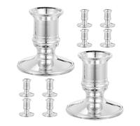 Portacandele Elettronico Argento 12 Pezzi in Abs Set, da Tavolo