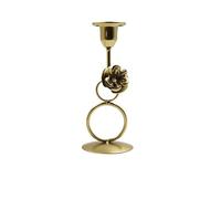Portacandele GIEMZA Rose Candelabro in metallo ferro artigianato matrimonio candelabro 1 pz fiore anello cera candela stand centrotavola decorazione portacandele decorativo (colore: piccolo)