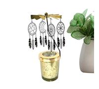 Portacandele girevole - Girandola a carosello dal design di gatto, base girevole per candela, movimento alimentato a calore, elegante finitura | Portacandele decorativo per la tavola, Natale