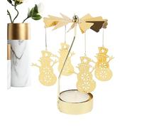 Portacandele girevole, portacandele girevole | Carosello decorativo verde acqua in metallo | Elegante portacandele verde acqua per Natale, San Valentino, matrimonio, festa,