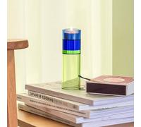 Portacandele Hübsch Astro, verde/blu, vetro cristallo, 15 cm Hübsch