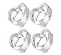 Portacandele in a forma di cuore da 4 pezzi Candeliere trasparente