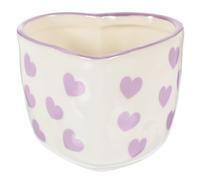 Portacandele in ceramica a forma di cuore Portacandele Portacandele acceso