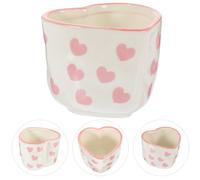 Portacandele in ceramica a forma di cuore Portacandele Portacandele acceso