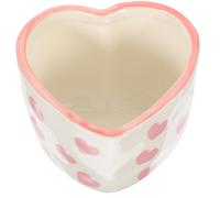 Portacandele in ceramica a forma di cuore Portacandele Portacandele acceso