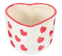 Portacandele in ceramica a forma di cuore Portacandele Portacandele acceso