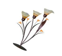 Portacandele in ferro e vetro Forma floreale Base stabile Elegante candelabro da tavolo per eventi speciali Riunioni famiglia Eleganti centrotavola Portacandele