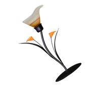 Portacandele in ferro e vetro Forma floreale Base stabile Elegante candelabro da tavolo per eventi speciali Riunioni famiglia Eleganti centrotavola Portacandele