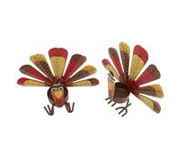 Portacandele in Lega di Tacchino Carino da 2 Pezzi, Decorazione per la Tavola del Ringraziamento con Spazio per Candele Tea Light, per Feste in Casa Dal Design Versatile