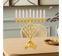 Portacandele in lega di zinco a 9 rami per Hanukkah Menorah, durevole, multiuso,