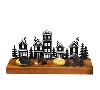 Portacandele In Metallo - Candeliere Natalizio Nero Rustico, Portacandele Conico Moderno In Albero Di Alce Per Centrotavola | Elegante Decorazione In Metallo Per La Casa, Il Tavolo Da Pranzo E Le