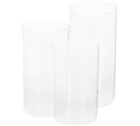 Portacandele in per da 3 pezzi, portacandele antivento, coperchio