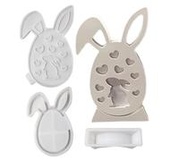 Portacandele in resina a forma di tealight, a forma di coniglietto pasquale a forma di uovo, in resina epossidica, stampi per resina epossidica, per feste di matrimonio, decorazione per la casa