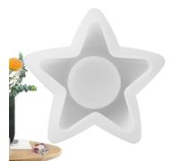 portacandele in resina - Silicone 10,4x10,2 cm | Vassoio per candele votive con design a stella, luna e cuore stampo per fusione del supporto per candeliere | Portacańdele per l'arredamento e