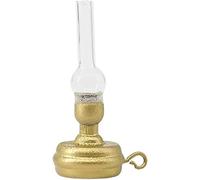 Portacandele in vetro con base in rame Mini lampada a cherosene Accessori ad alta simulazione Ornamenti Retro Lampada a cherosene Modello Per Casa delle Bambole Un design durevole