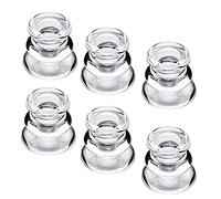 Portacandele in vetro trasparente, set di 6 portacandele conici per matrimoni, decorazioni e cene