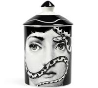 Portacandele italiano realizzato a mano, vaso di arte moderna con volto femminile, barattolo per aromaterapia, elegante centrotavola da tavolo per casa o ufficio (faccia graziosa)