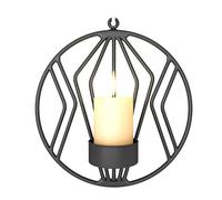 Portacandele moderno cerchio geometrico ferro montaggio a parete oro (80 caratte