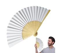 Portacandele - Ornamentali Faltfächer | Handhandhandfercher vintage aus Seide mit Rahmen | Charmanter, elegante ventilatore retrò (20,3 cm) per Frauen, Mädchen, Tanz, cosplay, Hochzeit, decorazione