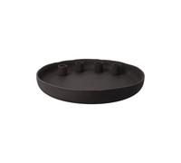 Portacandele Per 4 Candele SLATE SMOKE Nero D. 30Cm Porcellana Goebel WA