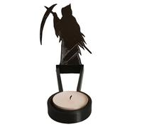 Portacandele per Halloween - Ornamenti in metallo gotico, Spaventoso | Opere D'arte che crea un'ombra che crea un senso di paura, interni in metallo nero che alimentano e imparano