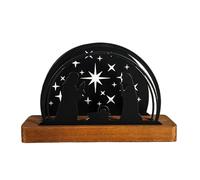 Portacandele per presepe - Mangiatoia religiosa in ferro cavo, decorazione natalizia per candele dell'Avvento | Portico Patio Cortile Festa Festival Autunno Notte Cucina Uffici Cancello