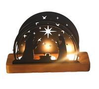 Portacandele Presepe Natività Presepe Sacro Religioso Decor Casa con Base