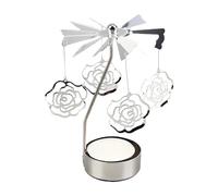 Portacandele rotante in metallo per candelabri e candelieri, decorazione bella e girevole