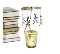 Portacandele rotante, portacandele a giostra,Supporto girevole per candela scaldavivande | Supporto per candela riscaldante rotante di design a giostra, supporto per candela rotante per San