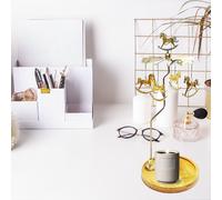 Portacandele rotante, portacandele per lumini da tè, girevole, con vassoio in