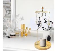 Portacandele rotante, portacandele per lumini da tè, girevole, con vassoio in