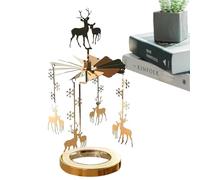 Portacandele rotante, vassoio termico rotondo candelabro rotante candela profumata, lanterna per decorazione dei sogni, portacandele rotante in metallo con portacandele