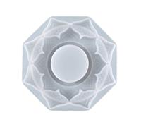 Portacandele Tealight Stampo in resina Fiore Stampo per colata in resina epossidica Candeliere Stampo in silicone epossidico per supporto
