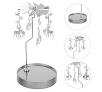 Portacandele Vassoio in Acciaio Inox Decorazione Natalizio Per Feste