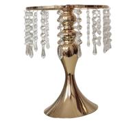 Portacandele versatile in metallo dorato, elegante decorazione da tavolo per casa, feste e festival, splendido centrotavola ornamento per ogni occasione