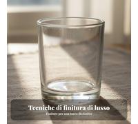 Portacandele vetro personalizzato cilindro