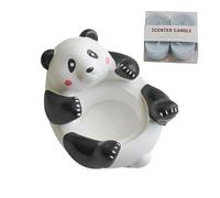 Portacandele votive, portacandele Panda, profumato con 4 votive, supporto in gesso per il fai da te come decorazione da tavolo, decorazione per la casa