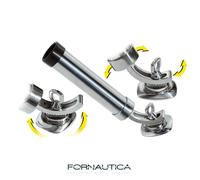 PORTACANNA ACCIAIO INOX AISI316 CON BASE DI FISSAGGIO ORIENTABILE PORTACANNE