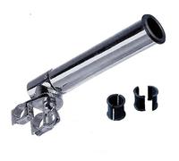 PORTACANNA DA PESCA ORIENTABILE PER TUBI DA 22/25/30mm OTTONE CROMATO