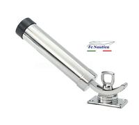 Portacanna inox 316 pesca in mare con base rettangolare rinforzata stelo lungo