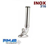 PORTACANNA PER BARCA ORIENTABILE 40mm ACCIAIO INOX PESCA TRAINA