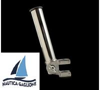 PORTACANNA PER TUBO 22/25 MM OTTONE CROMATO ORIENTABILE - PESCA TRAINA BARCA
