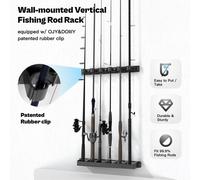 Portacanne da pesca a parete, facile da installare, organizer per negozi,