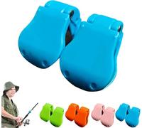 portacanne da pesca multifunzionale, organizzatore portatile senza grovigli, clip in gomma elastiche alte, cinghie di attrezzatura fisse automatiche morsetti regolabili (Blu)