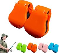 portacanne da pesca multifunzionale, organizzatore portatile senza grovigli, clip in gomma elastiche alte, cinghie di attrezzatura fisse automatiche morsetti regolabili (Arancia)