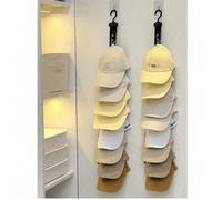 Portacappellini da baseball a mezza altezza, unisex, con ganci e molletta, adatto per armadi e ante di mobili, può essere appeso a porte o pareti come portacappellini, adatto per gli appassionati di c